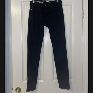 AG Cigarette Black Skinny Jean The Stilt Size 28
